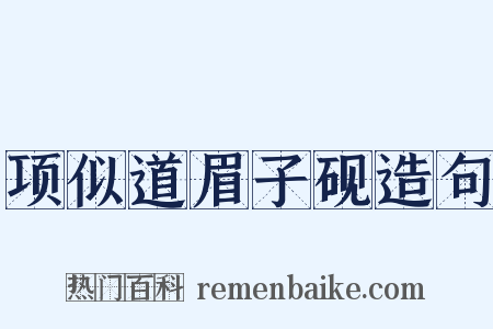 项似道眉子砚造句是什么意思的图片